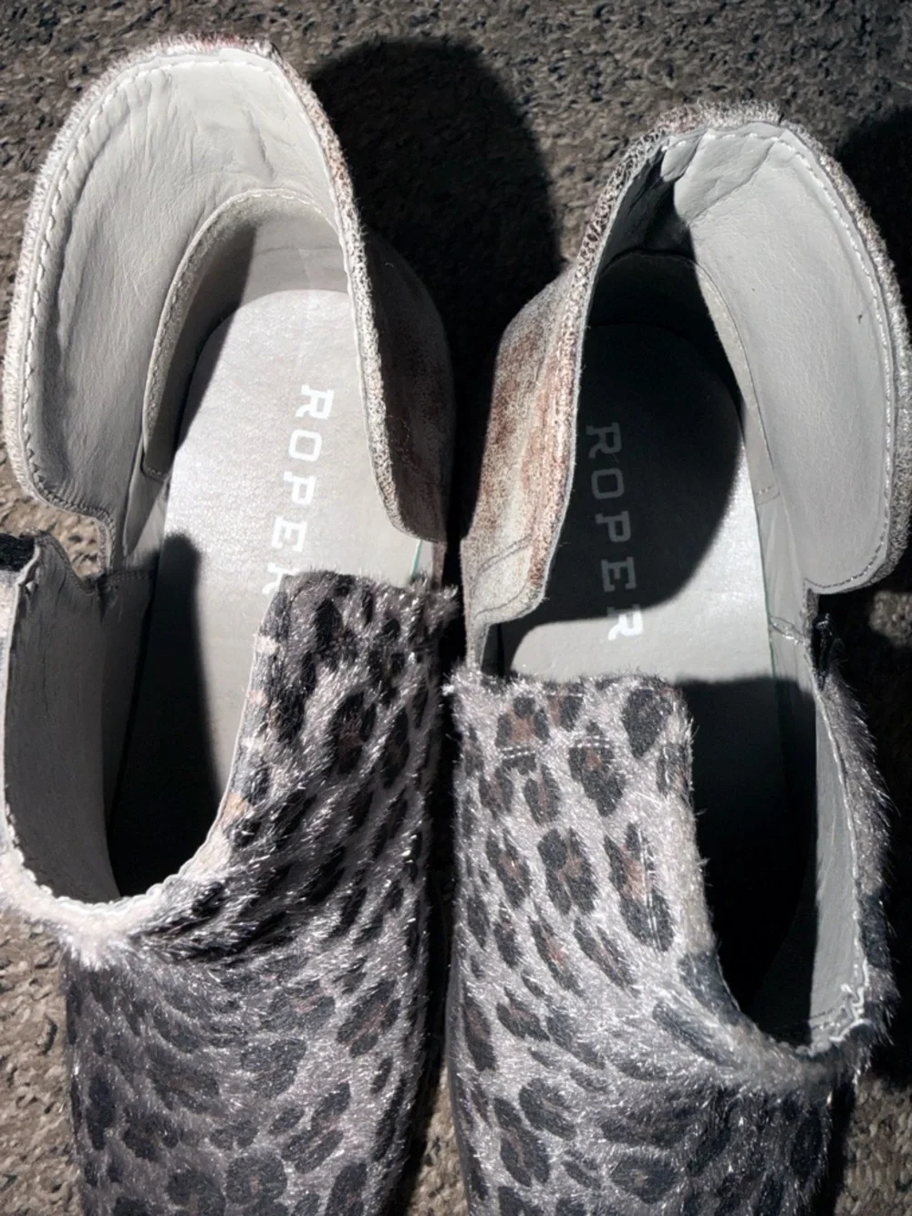 ROPER Leopard Print Ankle Bootie in Grey and Brown - Picture 9 of 12